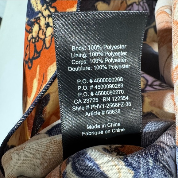 Babaton Floral Print Sleeveless Blouse Size Small Orange Purple - Picture 4 of 11